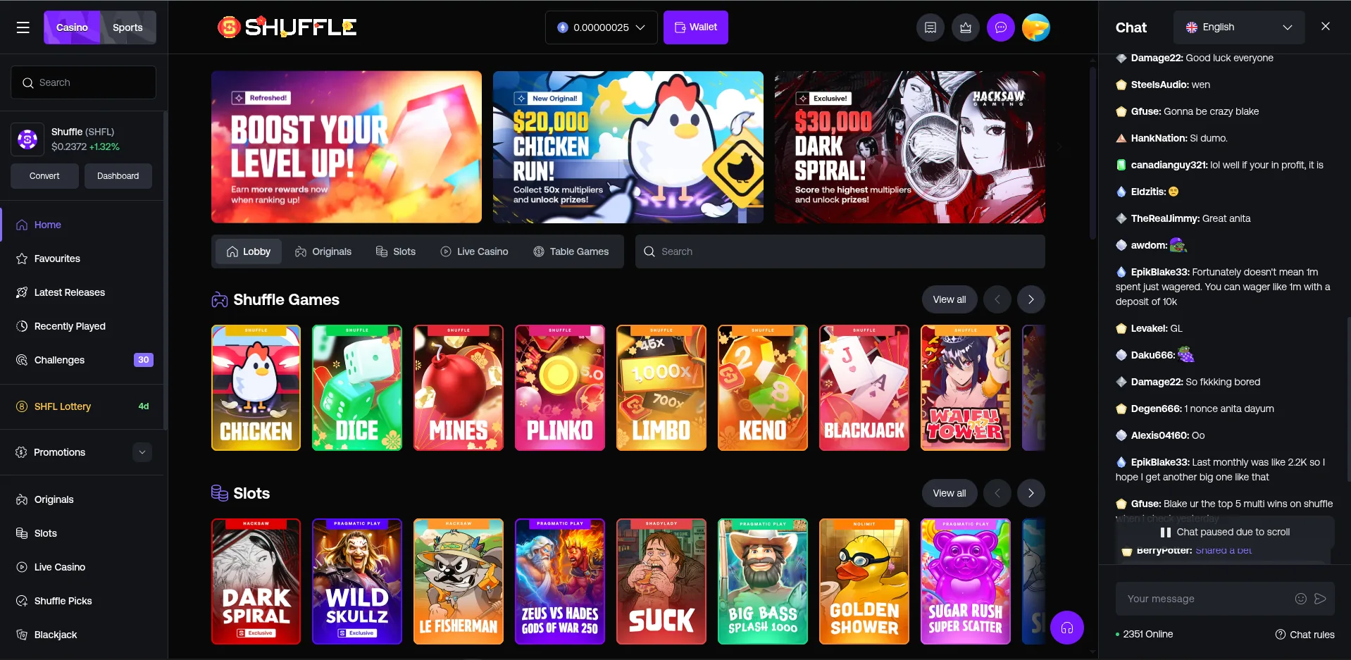 Shuffle overview screenshot